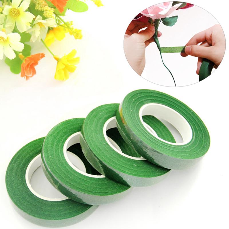 Florist Supply House - ดอกไม้สีเขียวเทป 12 มม.* 30 หลาเทป Corsages