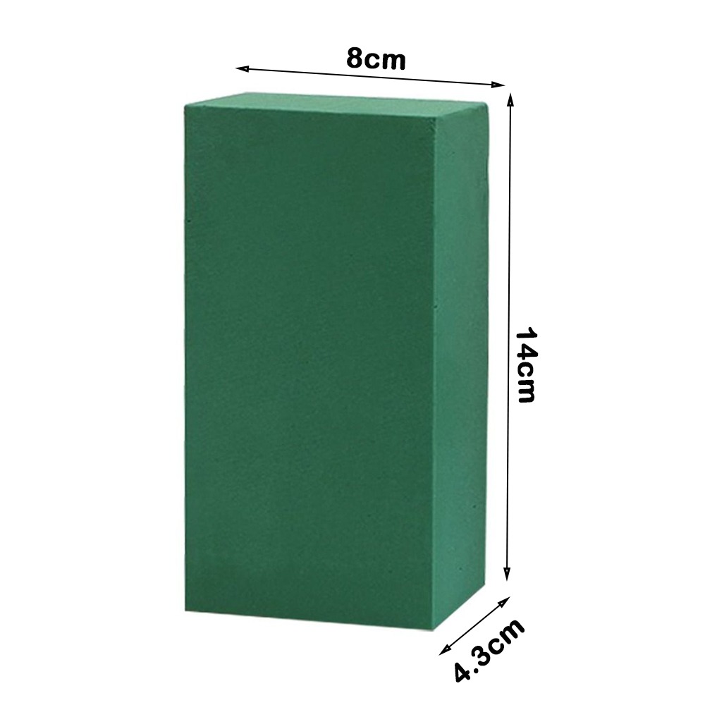 Bouquet Holder Foam - โฟมจัดดอกไม้สีเขียว รูปทรงสี่เหลี่ยมผืนผ้า ดูดซับน้ำได้ ใช้สำหรับทำดอกไม้ DIY สำหรับจัดดอกไม้แบบแห้งและแบบเปียก