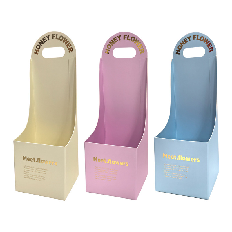 Florist Supply House - ประณีต Gold Stamping มือถือดอกไม้กล่องดอกไม้ของขวัญกล่องบรรจุสําหรับเจ้าสาว Florist งานแต่งงานวันเกิดห่ออุปกรณ์