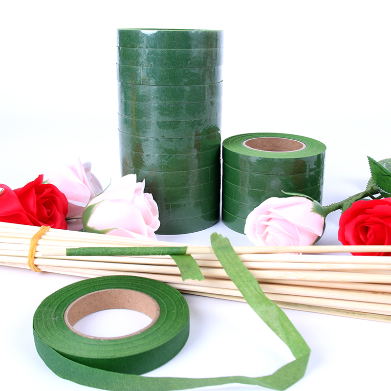 Florist Supply House - เทปพันก้านดอกไม้ขนาด 12 มม. สำหรับทำคอร์ซาจ ร้อยกระดุม ห่อเกสรดอกไม้ประดิษฐ์