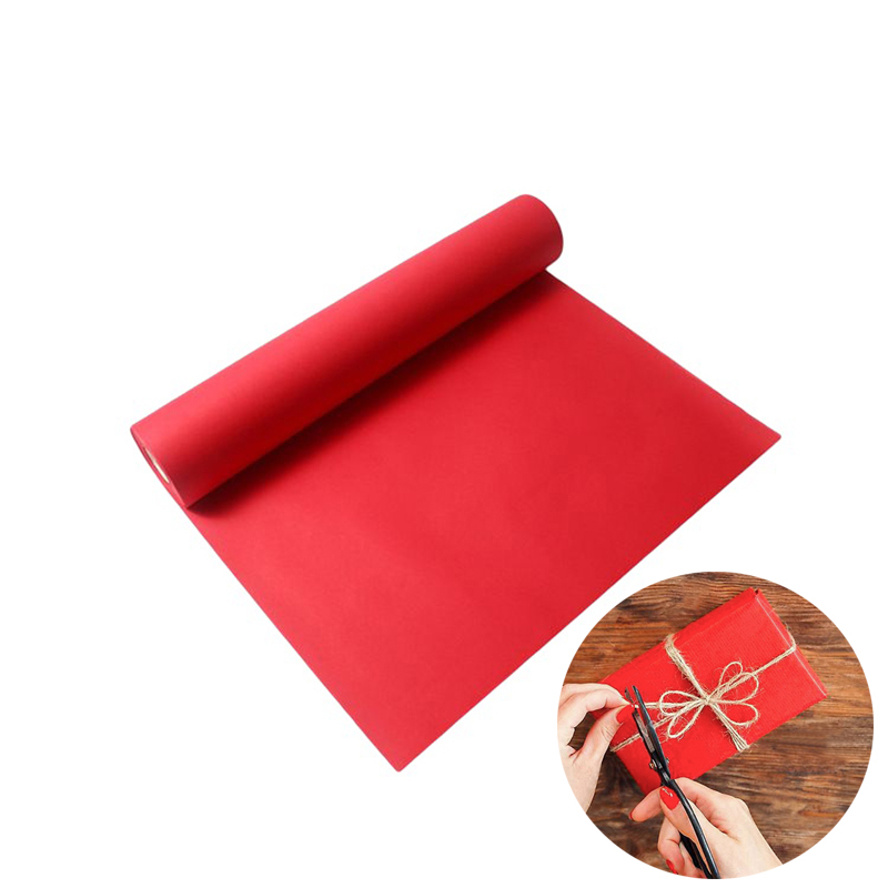 Flower Wrap Kraft - กระดาษห่อกระดาษคราฟท์ศิลปะหัตถกรรมสีแดงวัสดุห่อดอกไม้กระดาษคราฟท์เครื่องเขียนกระดาษแผ่นกระดาษแข็งสี