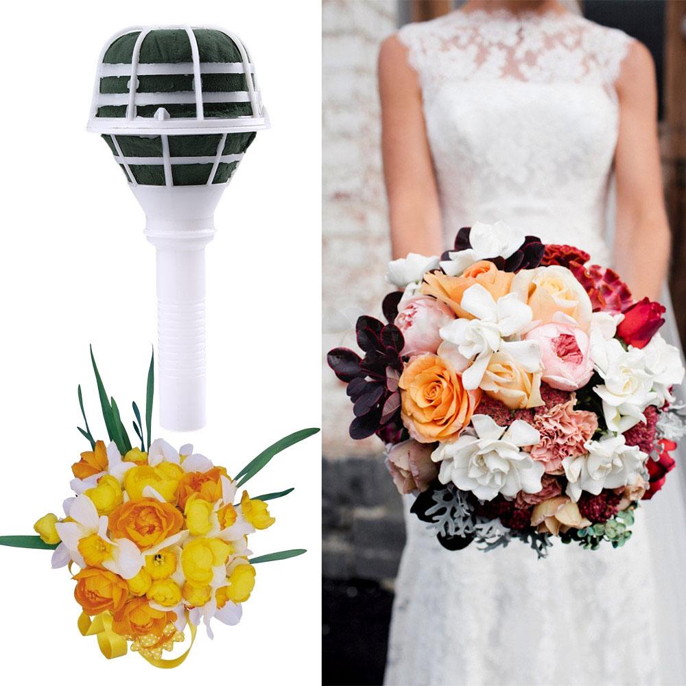 Bouquet Holder Foam - อุปกรณ์ตกแต่งดอกไม้ DIY สำหรับงานแต่งงาน ที่จับช่อดอกไม้ โฟมจัดดอกไม้สำหรับเจ้าสาว
