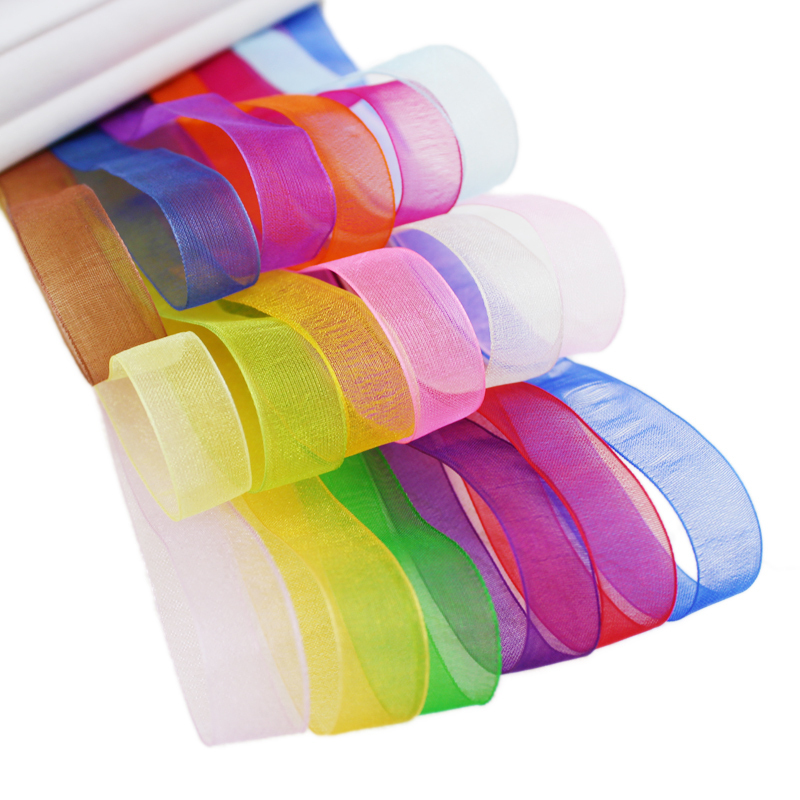 Ribbon Organza Roll - (50 หลา/ม้วน) ริบบิ้นออร์แกนซ่าขนาด 12 มม. ขายส่ง