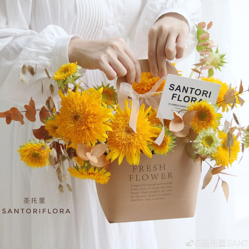 ถุงกระดาษคราฟท์ลายดอกไม้ ขนาดเ - Flower Wrap Kraft บทวิจารณ์และราคา