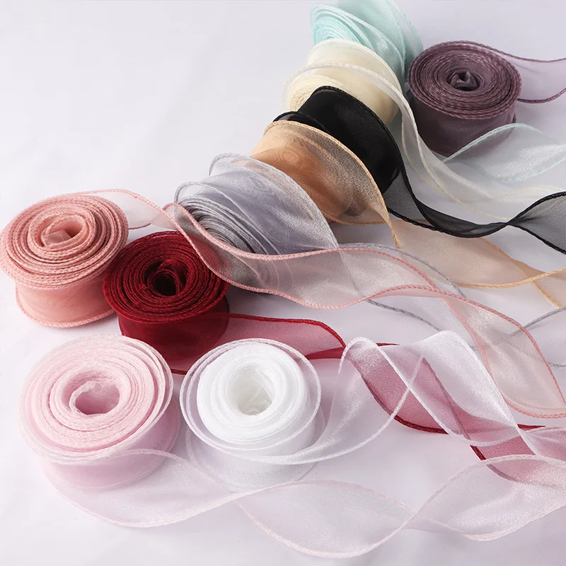 ริบบิ้นผ้าไหม 10 หลา ขนาด 40 ม - Ribbon Organza Roll บทวิจารณ์และราคา