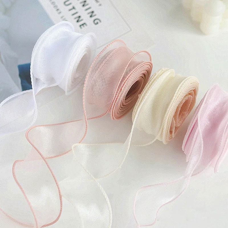 ริบบิ้นผ้าไหม 10 หลา ขนาด 40 ม - Ribbon Organza Roll บทวิจารณ์และราคา