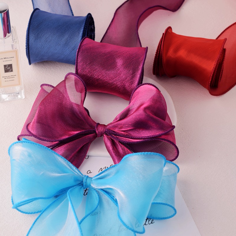 ซาติน organza ริบบิ้นสายรุ้งผ้ - Ribbon Organza Roll บทวิจารณ์และราคา