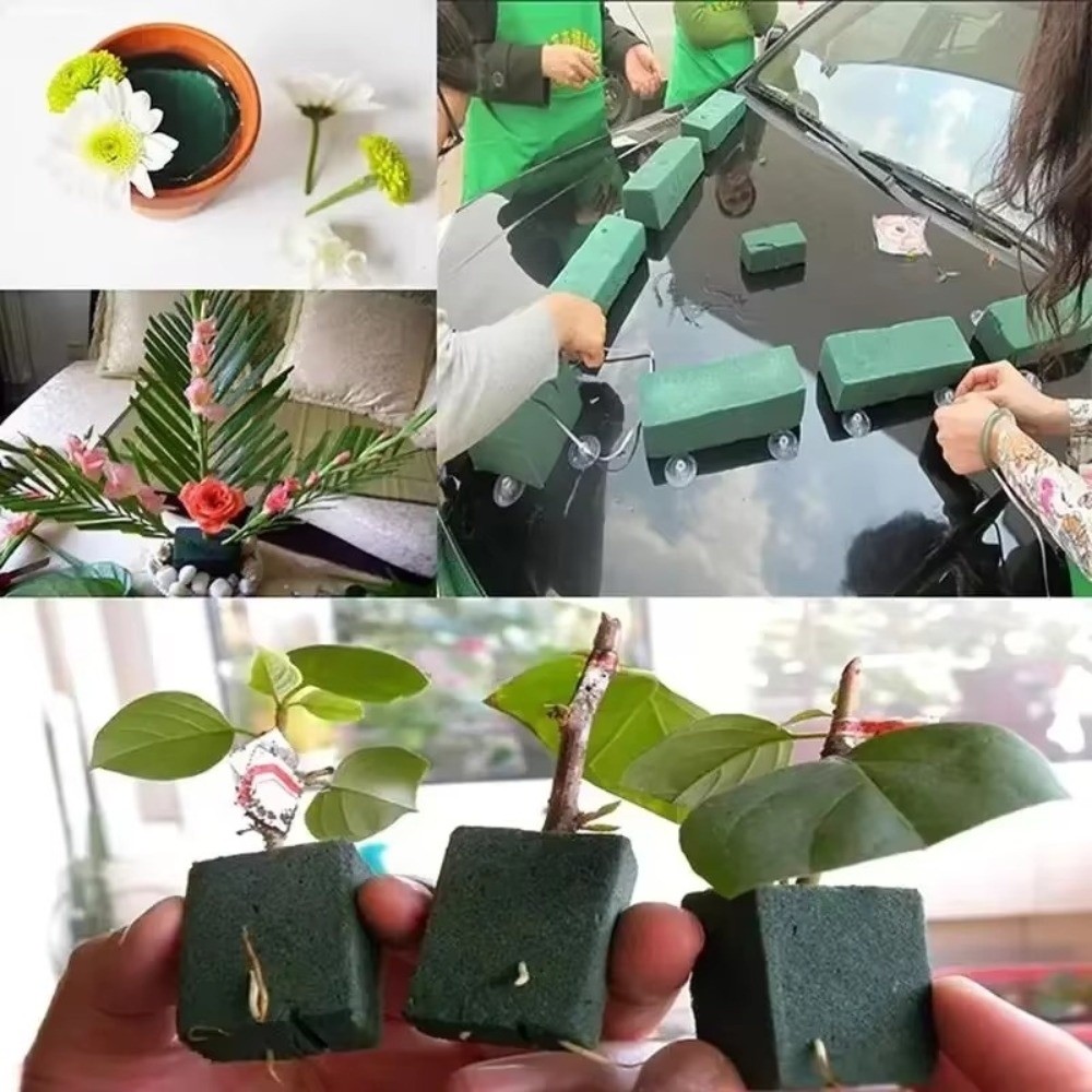 โฟมจัดดอกไม้สีเขียว รูปทรงสี่เ - Bouquet Holder Foam บทวิจารณ์และราคา