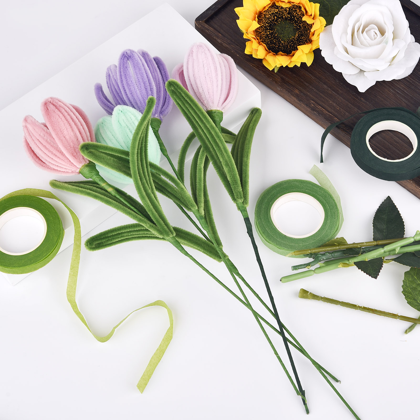 30 หลาดอกไม้ Stem เทป Corsages - Supply For Florist บทวิจารณ์และราคา