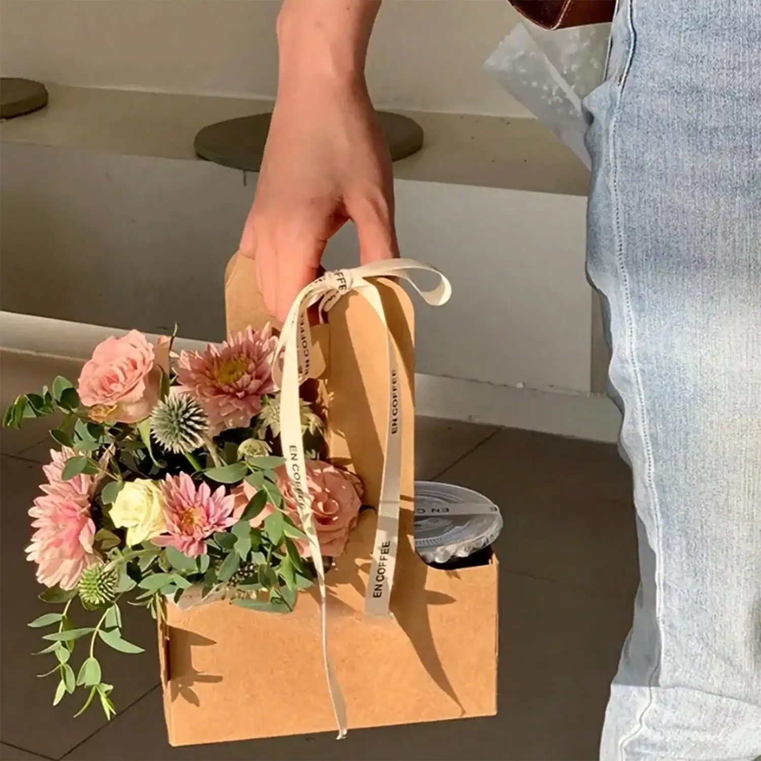 กระดาษคราฟท์ดอกไม้ช่อดอกไม้ถุง - Flower Wrap Kraft บทวิจารณ์และราคา
