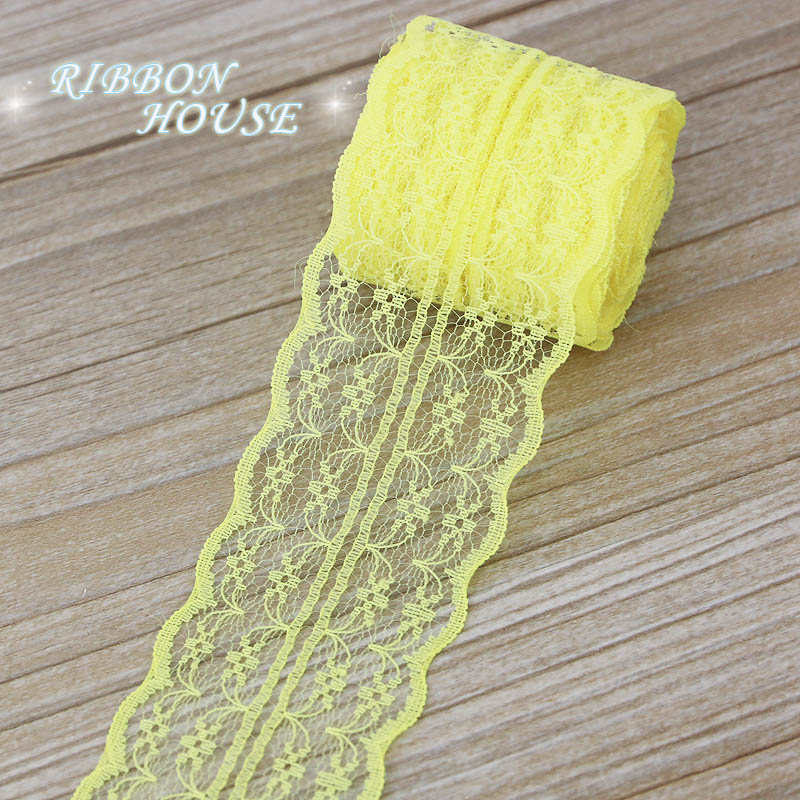 (5 หลา/ม้วน) ผ้าลูกไม้สีขาวขนา - Ribbon Organza Roll บทวิจารณ์และราคา