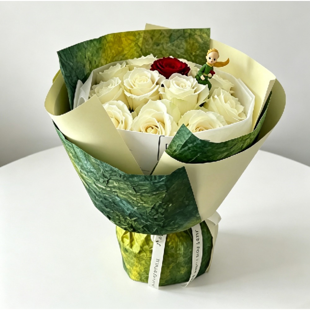 กระดาษห่อดอกไม้สีเขียวไล่เฉดแบ - Flower Wrap Kraft บทวิจารณ์และราคา