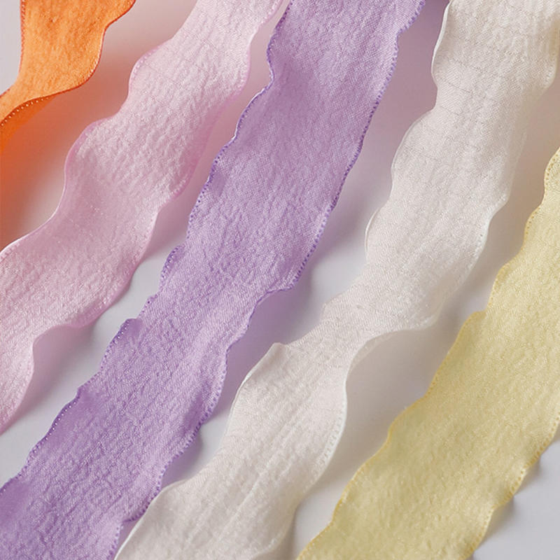 4 ซม.9 เมตร/ม้วนย่นขอบลูกไม้ริ - Ribbon Organza Roll บทวิจารณ์และราคา