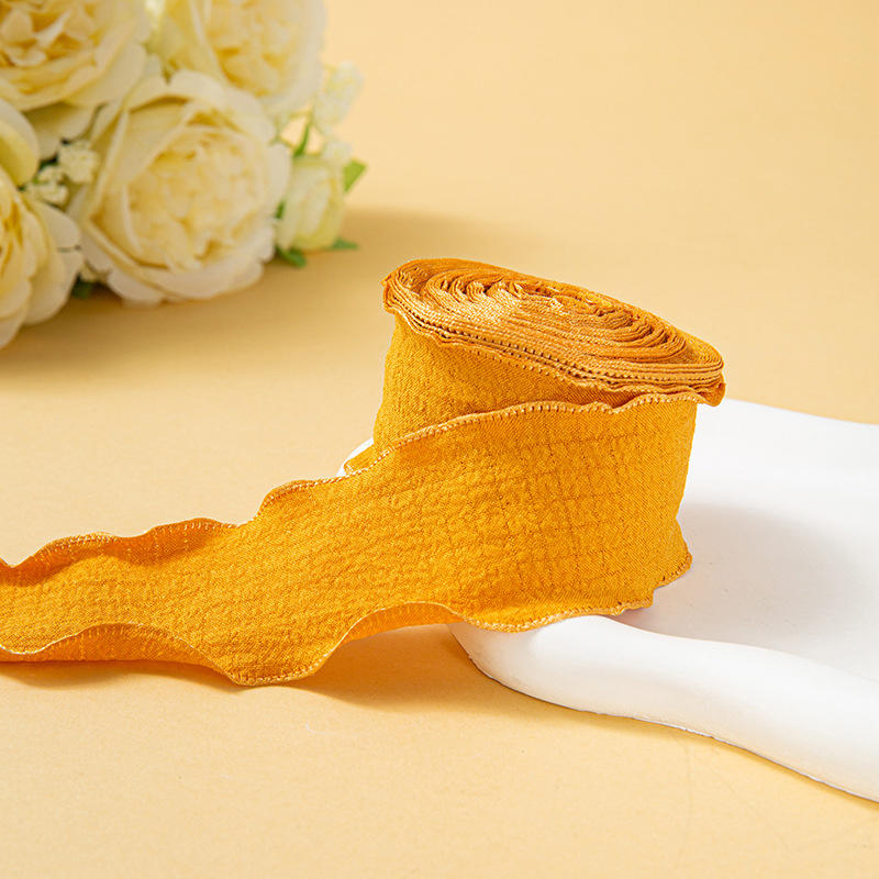 4 ซม.9 เมตร/ม้วนย่นขอบลูกไม้ริ - Ribbon Organza Roll บทวิจารณ์และราคา