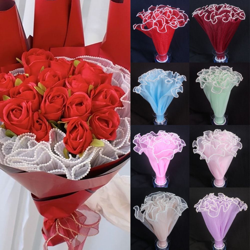 ผ้าตาข่ายลูกไม้ลายคลื่นมุกสำหร - Florist Supply House บทวิจารณ์และราคา