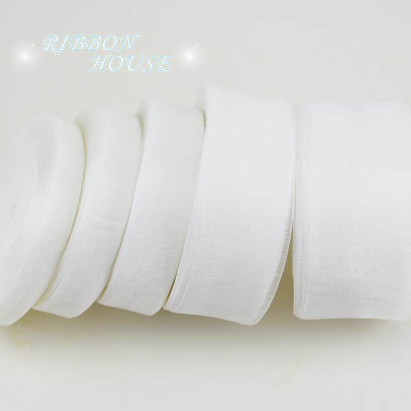 (50 หลา/ม้วน) 12/15/20/25/40/5 - Ribbon Organza Roll บทวิจารณ์และราคา