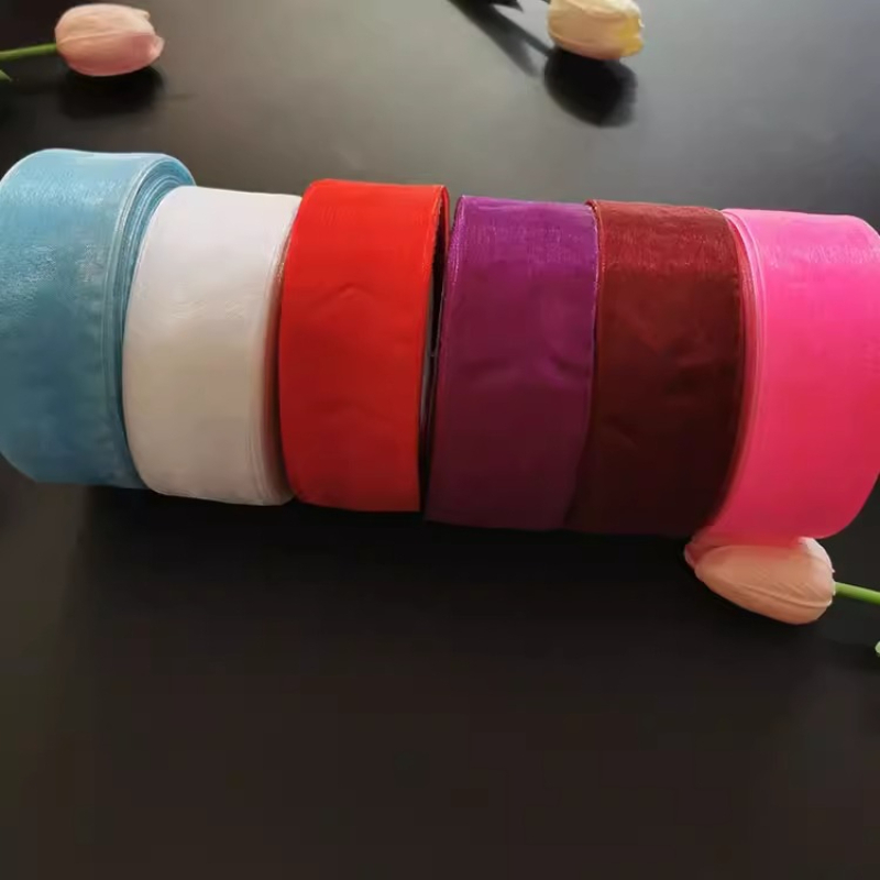 40 มม.สีขาวริบบิ้นออร์แกนซ่า 4 - Ribbon Organza Roll บทวิจารณ์และราคา