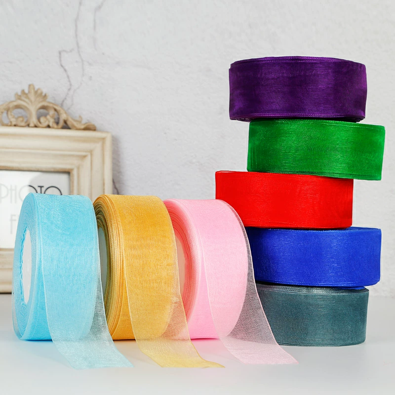 ริบบิ้นผ้าชีฟองออร์แกนซ่าขนาด  - Ribbon Organza Roll บทวิจารณ์และราคา