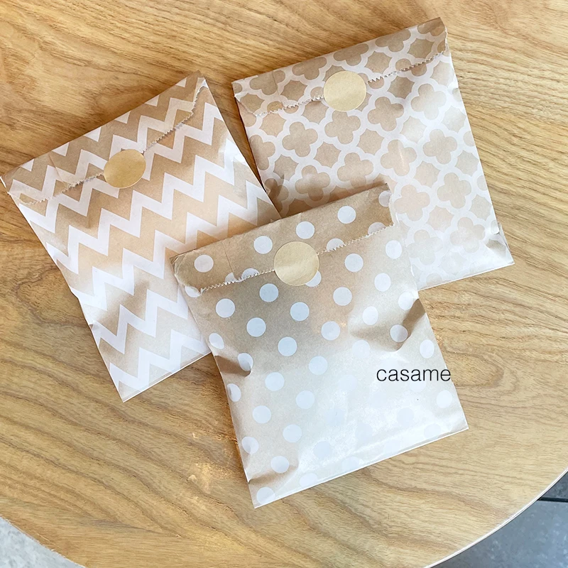 25 ชิ้นถุงกระดาษคราฟท์ขนมบิสกิ - Flower Wrap Kraft บทวิจารณ์และราคา