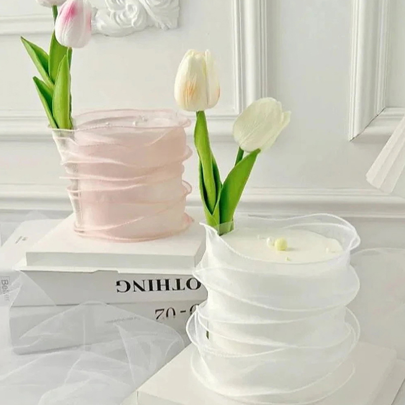 ริบบิ้นผ้าไหมผ้าซาตินโปร่งบาง9 - Ribbon Organza Roll บทวิจารณ์และราคา