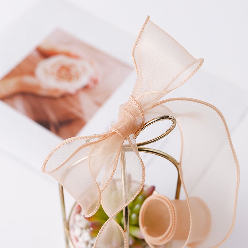 ริบบิ้นผ้าไหมผ้าซาตินโปร่งบาง9 - Ribbon Organza Roll บทวิจารณ์และราคา