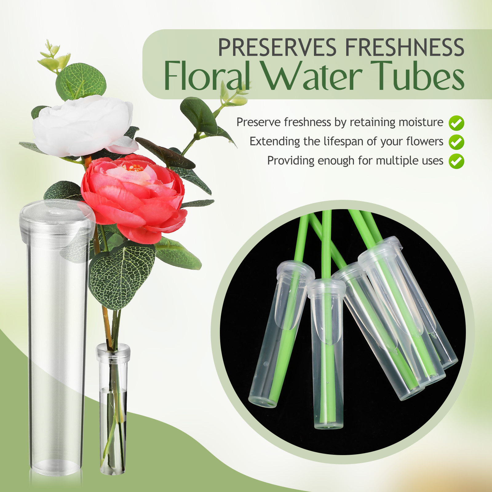 หลอดน้ำสำหรับดอกไม้ 100 ชิ้น ป - Supply For Florist บทวิจารณ์และราคา