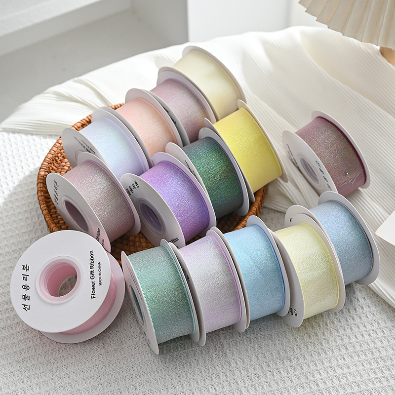 ริบบิ้นผ้าโปร่งบางสีสันสดใสขนา - Ribbon Organza Roll บทวิจารณ์และราคา