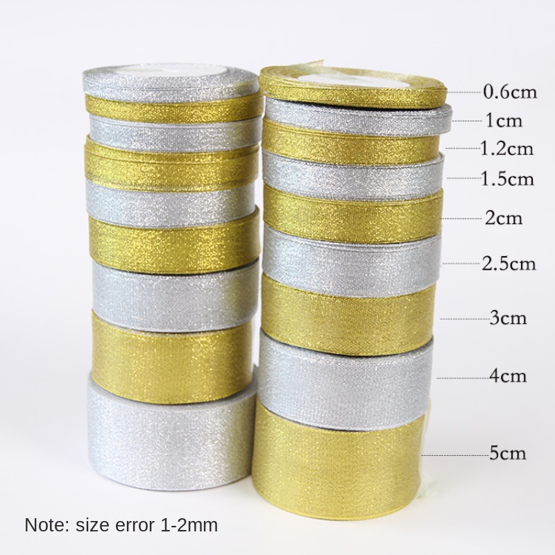 ทอง/เงิน Organza หัวหอมริบบิ้น - Ribbon Organza Roll บทวิจารณ์และราคา