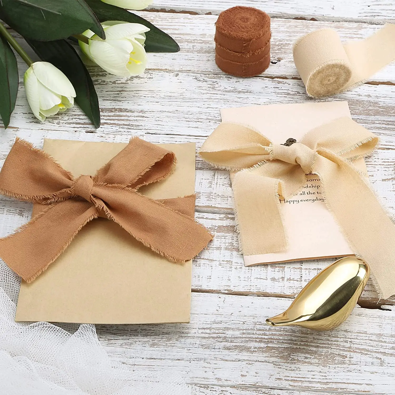 5 M/ม้วน Frayed ผ้าไหมริบบิ้นข - Ribbon Organza Roll บทวิจารณ์และราคา