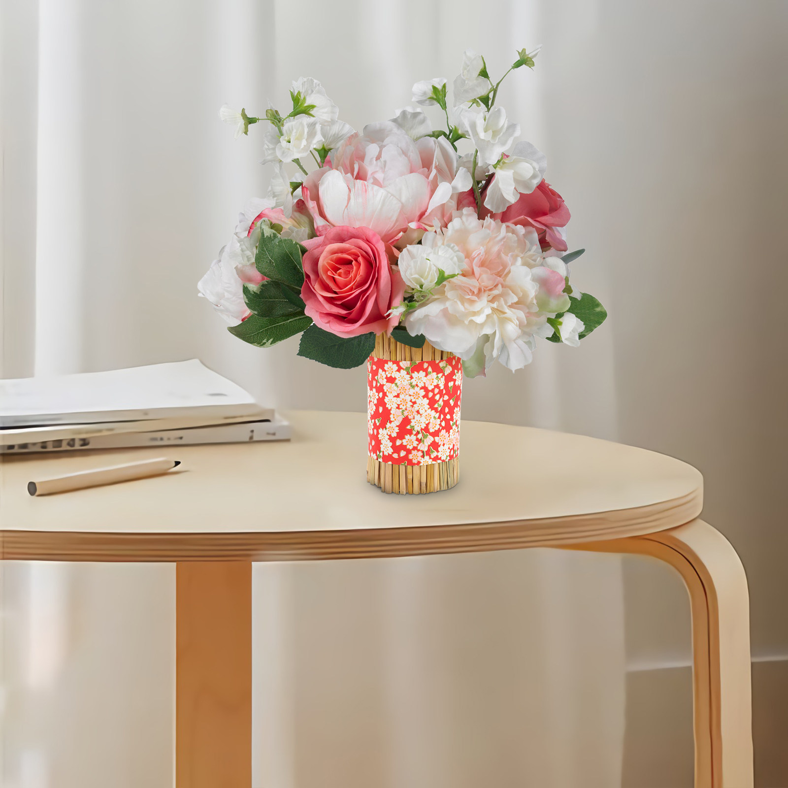 แจกันตกแต่งงานฝีมือจากฟาง ดอกไ - Supply For Florist บทวิจารณ์และราคา